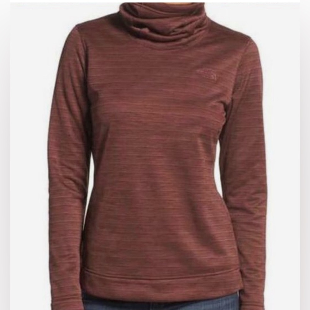 The North Face Women's Glacier Pullover  - Rust and burgundy size small
